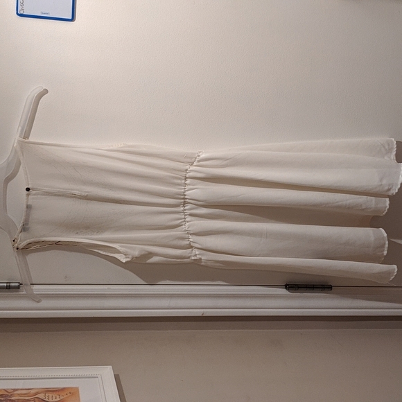 White Summer Dress with Crochet top and sequins - Picture 5 of 5